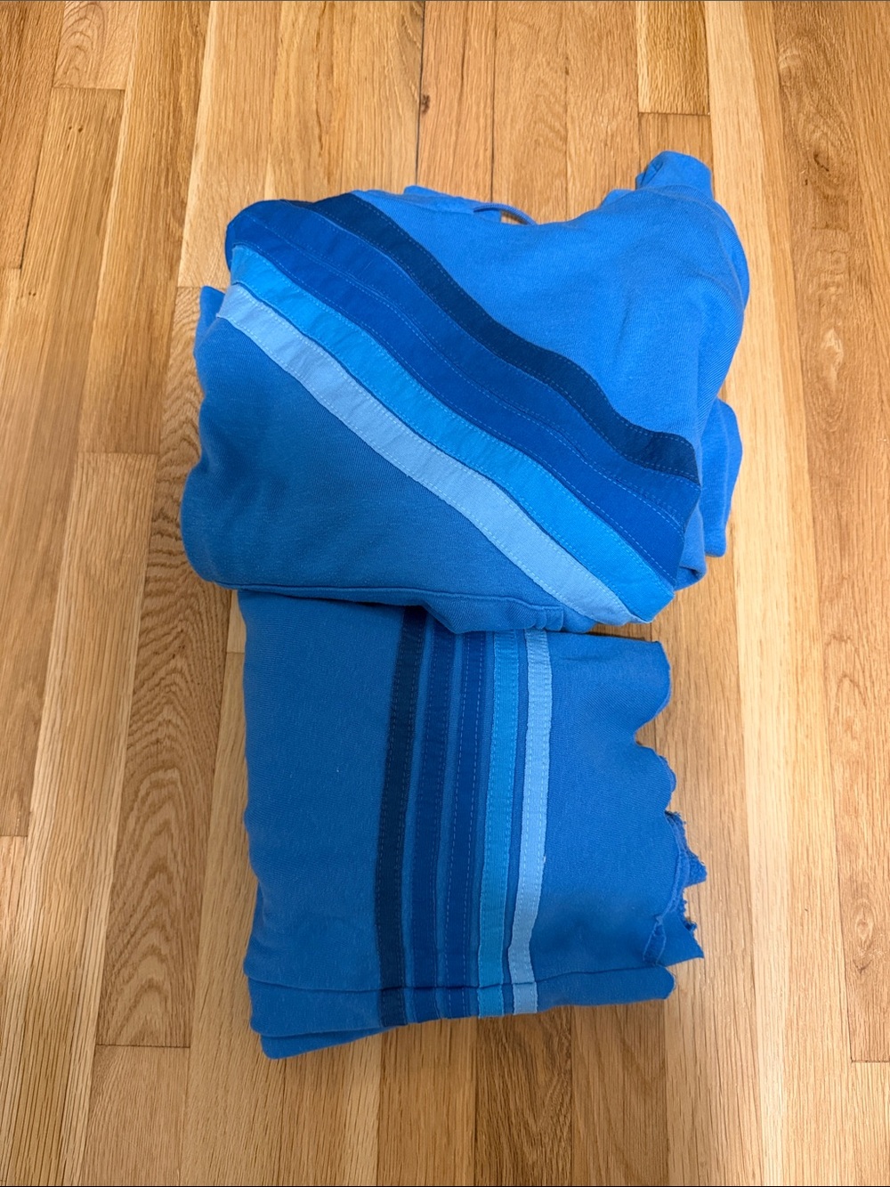Aviator Nation Cross Striped Blue Rugby Sweatshirt Sweatpants SET - XS - Picture 2 of 11